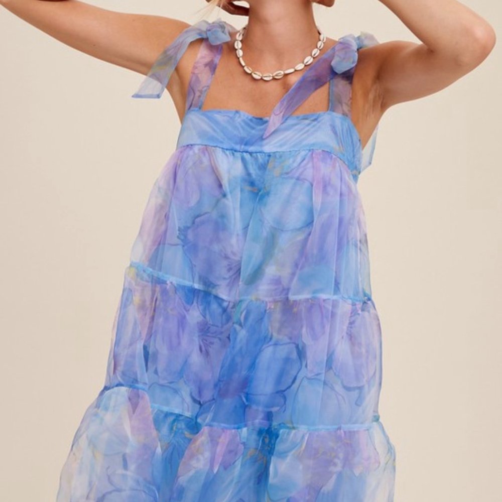 Bubble dress with adjustable Tie Straps